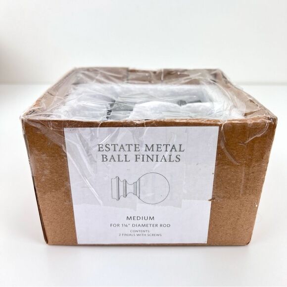 Restoration Hardware Medium Oil-Rubbed Bronze Metal Estate Ball Finials - Picture 4 of 7